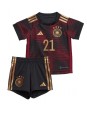 Deutschland Ilkay Gundogan #21 Auswärts Trikotsatz für Kinder WM 2022 Kurzarm (+ Kurze Hosen)